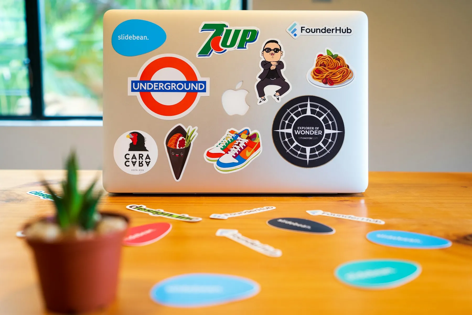 Founder working on a pitch deck at a laptop
